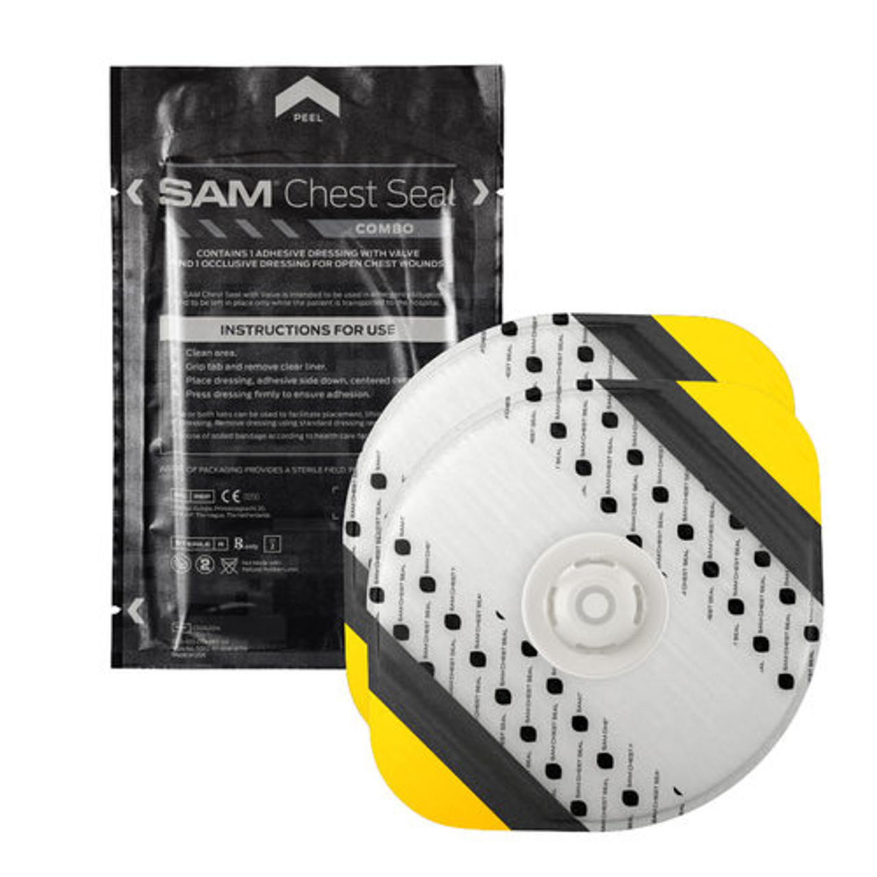 Оклюзійна пов'язка SAM CHEST SEAL Combo Pack 2шт. з клапаном